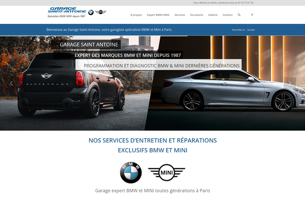Garage Saint-Antoine, garage BMW/MINI Paris